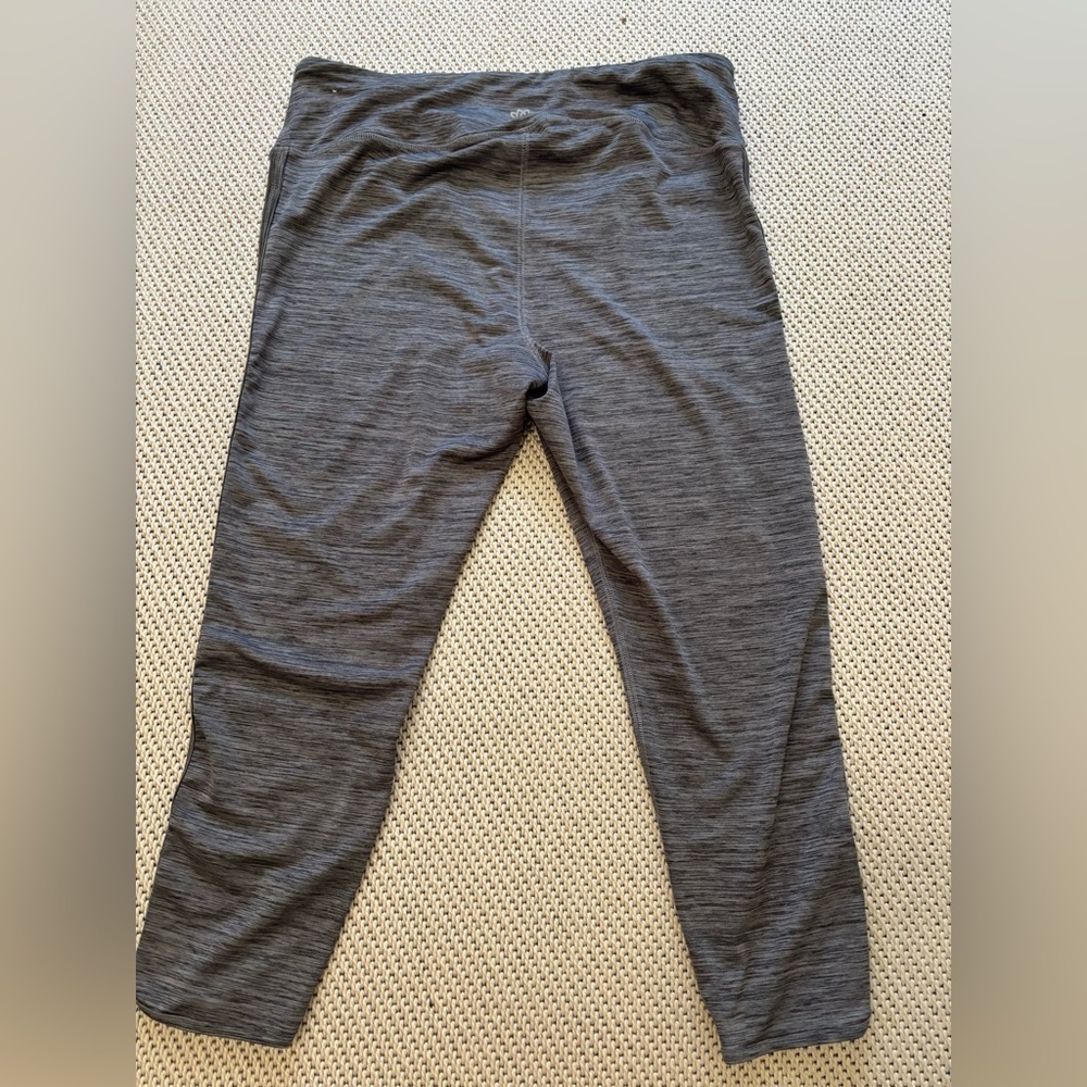 Maurices Charcoal InMotion Leggings with cutouts on lower leg. Size 2 - Picture 2 of 8